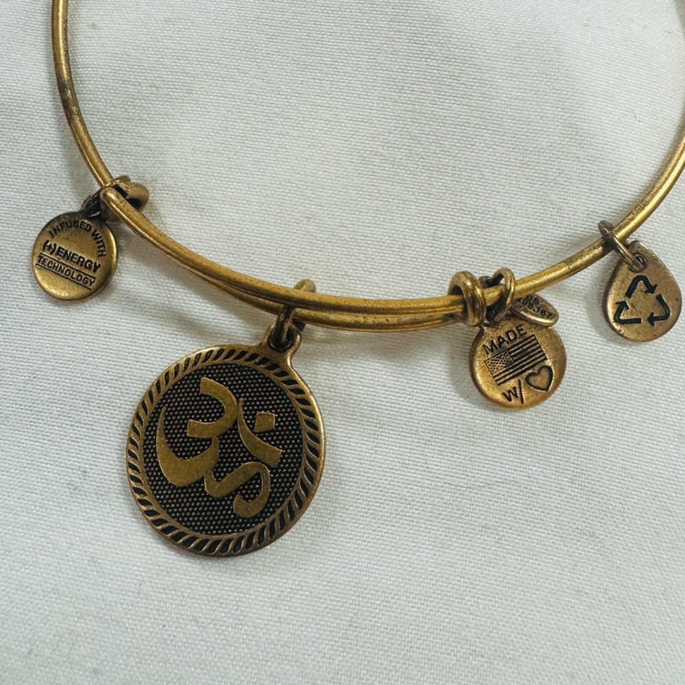 Alex and Ani Gold Om Charm Bracelet - Picture 3 of 3